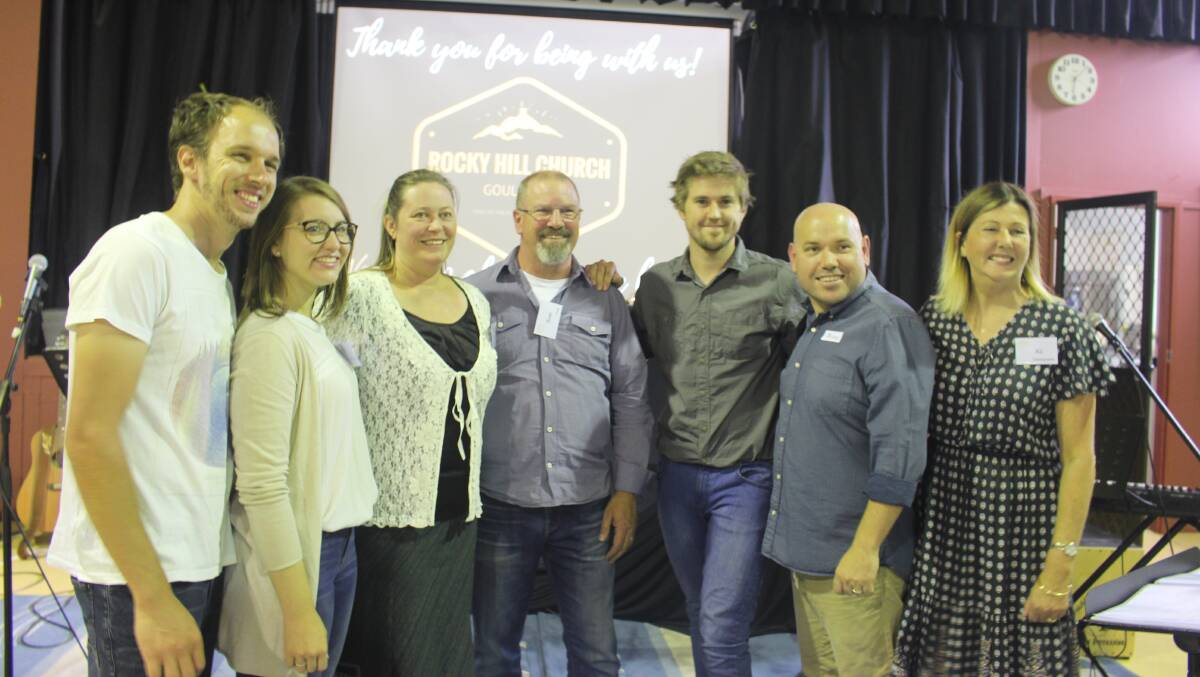 Some of the Rocky Hill Church launch team: Ben and Sarah Harradence, Julie and Ross Gear, Dave McDonald, and Brian and Ali Champness. Photo: supplied