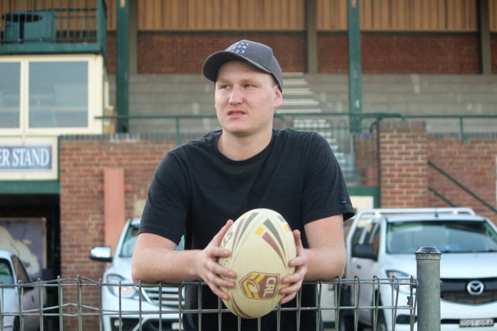 Insight: Josh Webber at the Goulburn Workers Arena, where he trains with the Goulburn Bulldogs ahead of his return to competitive football in 2019. Photo: Zac Lowe