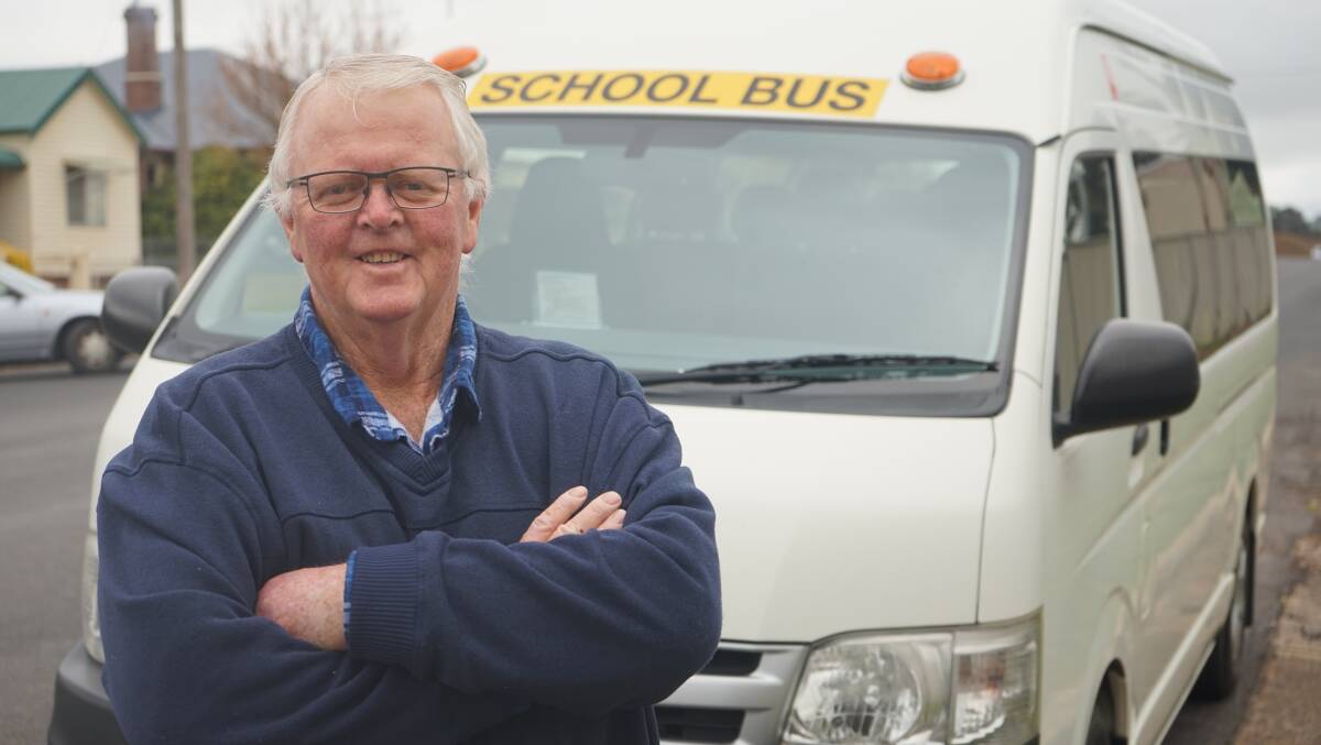 School bus operator Kip Skelly wants to know which bridges will have new load limits, affecting his weekday route. Photo, Clare McCabe