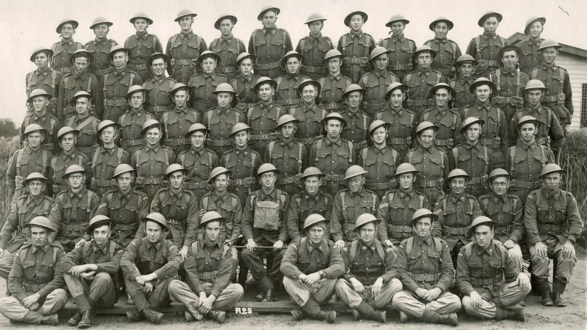 ROLL CALL: Soldiers in training during World War II. Picture: HORSHAM HISTORICAL SOCIETY