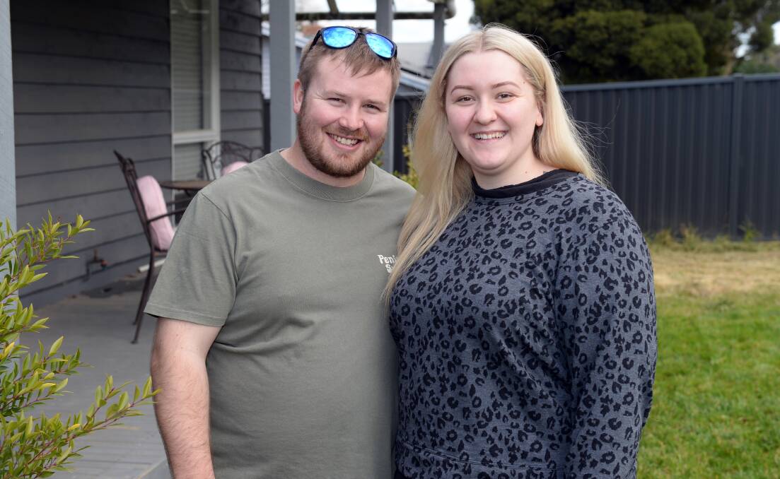 WAITING: Mark Hodder and Amy Risk have reorganised their wedding five times because of a combination of COVID lockdowns, restrictions, cancellations and pregnancy. Picture: Kate Healy