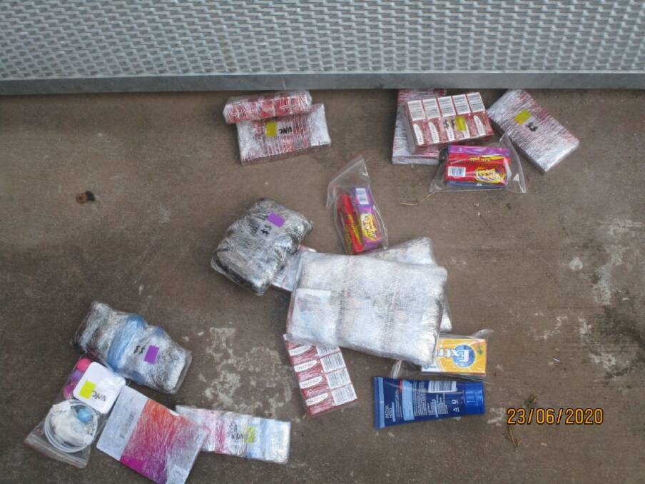 Packages of contraband discovered in June. Picture supplied by Corrective Services NSW.