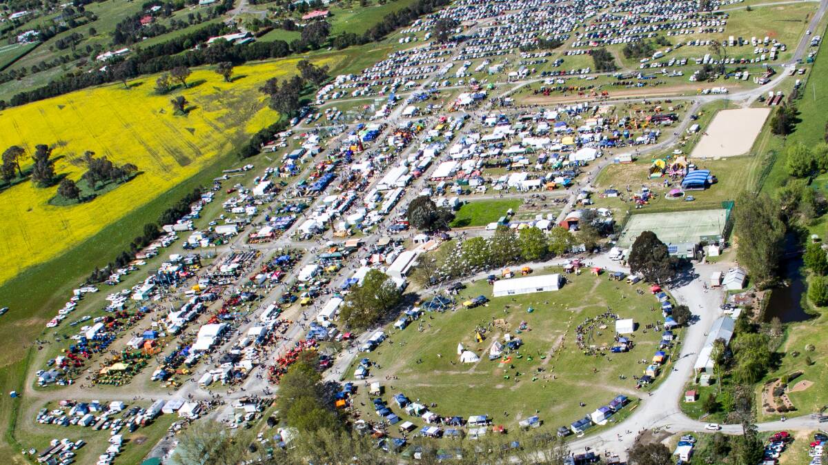 VIEW FROM ABOVE: An aerial shot of the 2016 Murrumbateman Field Days.
