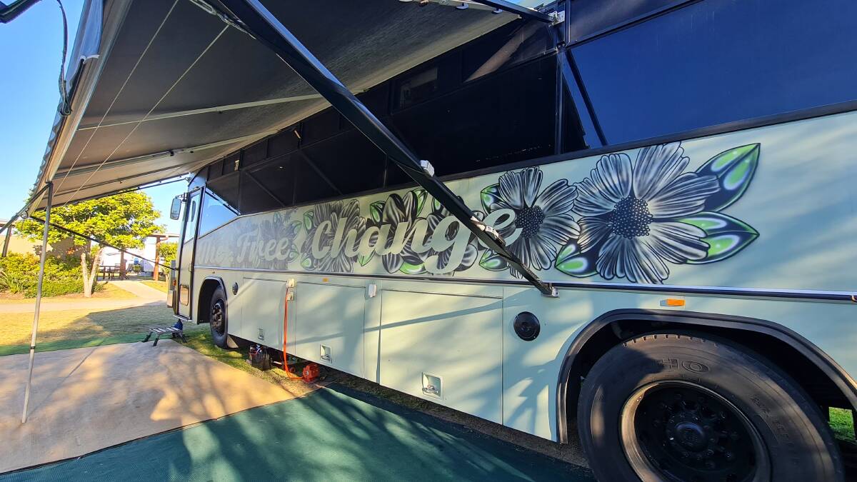 The coach that takes the Proud family from town to town as they explore the country. The sign was created by Bec and Lance at the Tattoo Sallon in Warrawong.