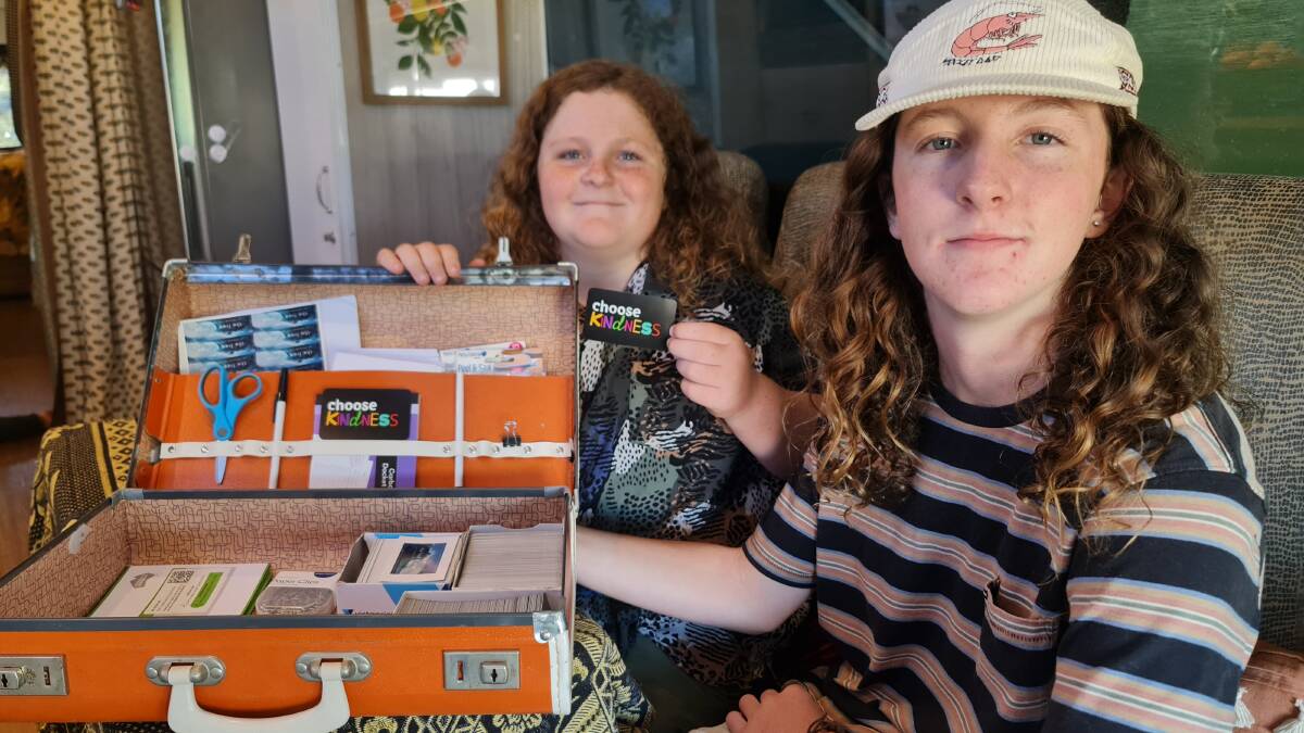 Jett and Leni co-created their own business, Choose Kindness Cards, encouraging people to do random acts of kindness and leave a card. They sold out of their very first shipment.