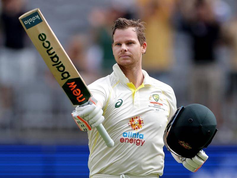 Steve Smith was 200 not out when Australia declared at 4-598 in the first Test against West Indies. (Richard Wainwright/AAP PHOTOS)