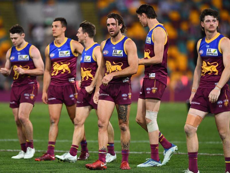 The Lions were left reflecting on how the Demons have become their nemesis after another hammering. (Jono Searle/AAP PHOTOS)