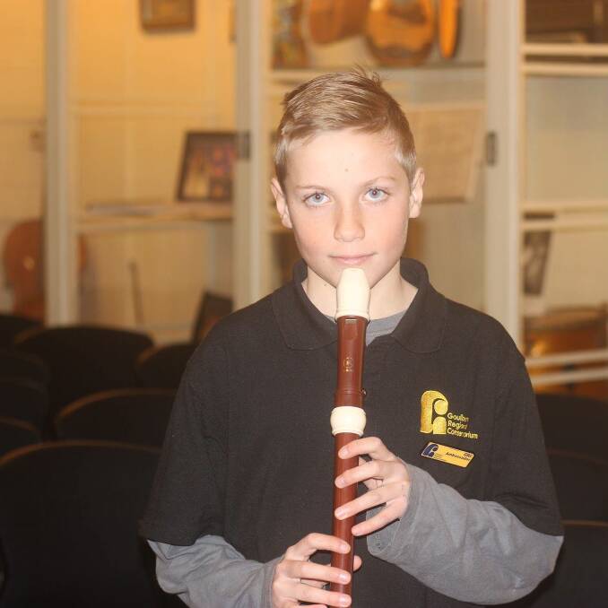 PRODIGY: Windellama's Alexei Caulfield, 12, is a recorder talent, says Con director Paul Scott-Williams. Photo supplied