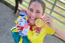 Queensland's Aspen Anderson has won gold in the triathlon at the Youth Commonwealth Games. (PR HANDOUT IMAGE PHOTO)