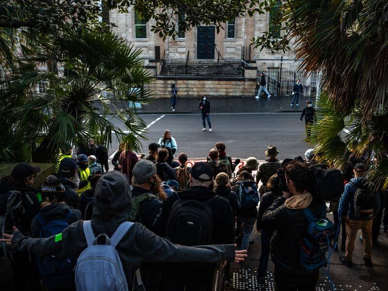 Two climate protesters had success in a Sydney court but with a judge delivering a warning to both. (Flavio Brancaleone/AAP PHOTOS)
