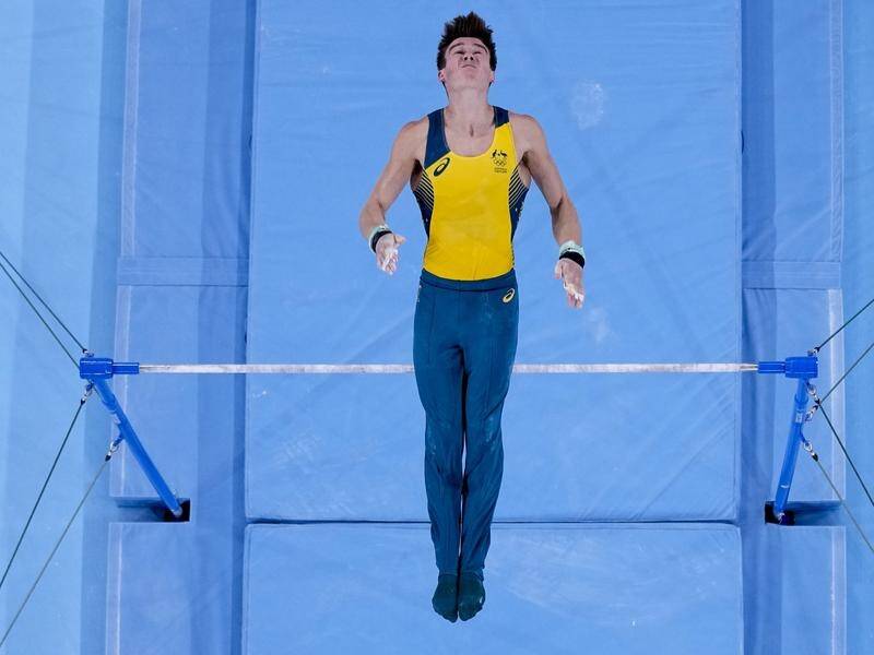 Australia's Tyson Bull has finished fifth in the horizontal bar event at the Tokyo Olympics.