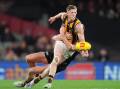 Hawthorn's Sam Frost has received a one-match suspension.