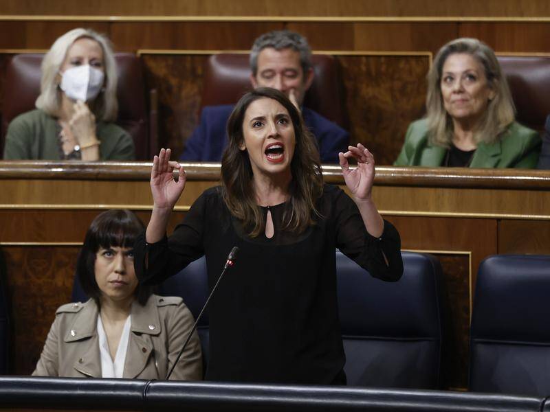 Spanish Equality Minister, Irene Montero, says sexism among judges continues to affect rape cases. (EPA PHOTO)