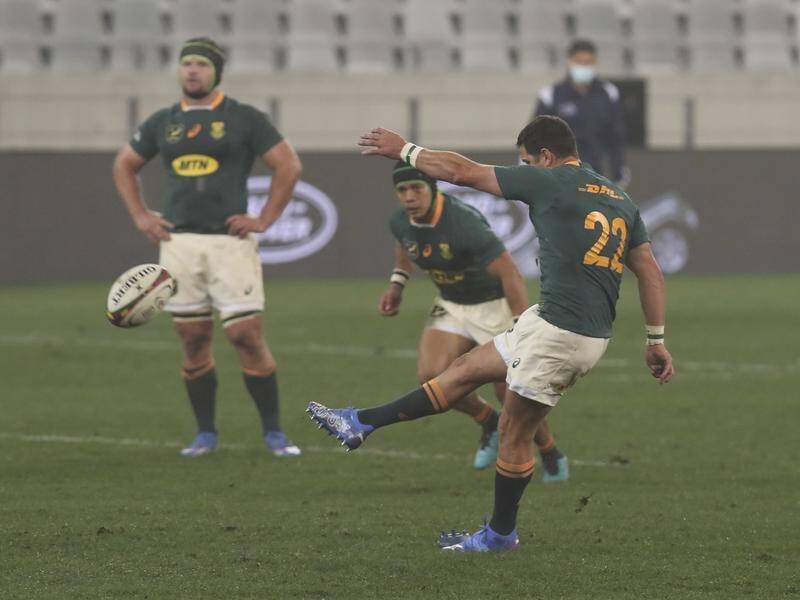 Morne Steyn, seen kicking the winning goal against the Lions, has retired from international rugby.