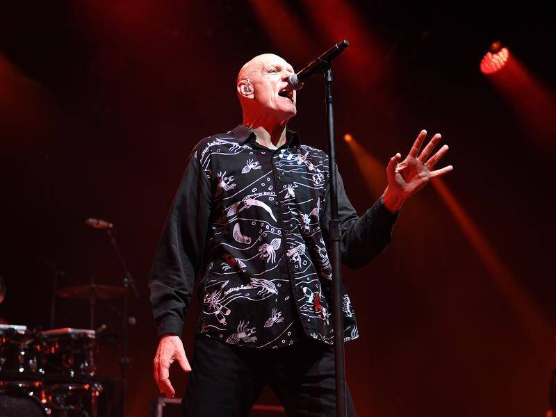 Midnight Oil headlined the Mundi Mundi Bash, with other big names set to perform at the event. (Dave Hunt/AAP PHOTOS)