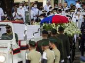 Former Philippines president Fidel Ramos has been laid to rest in Manila. (AP PHOTO)