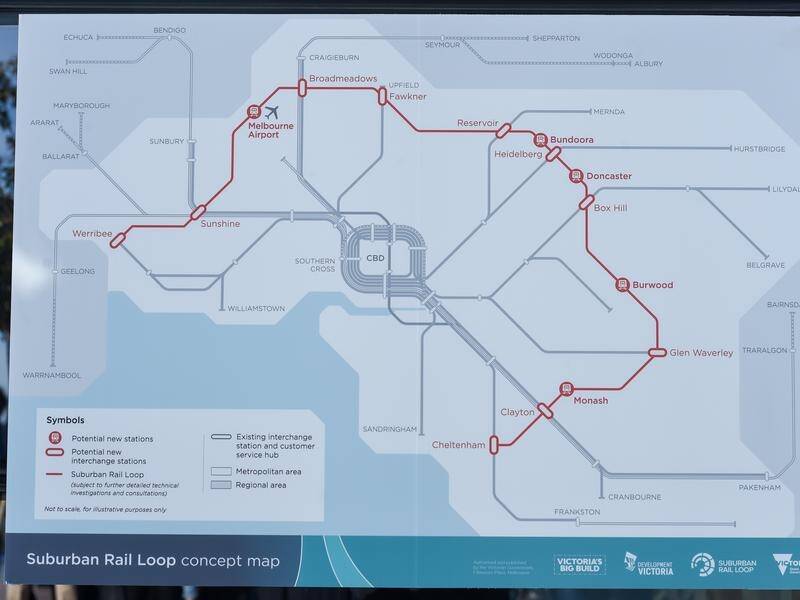 The Suburban Rail Loop was officially announced three months before the 2018 state election. (Penny Stephens/AAP PHOTOS)