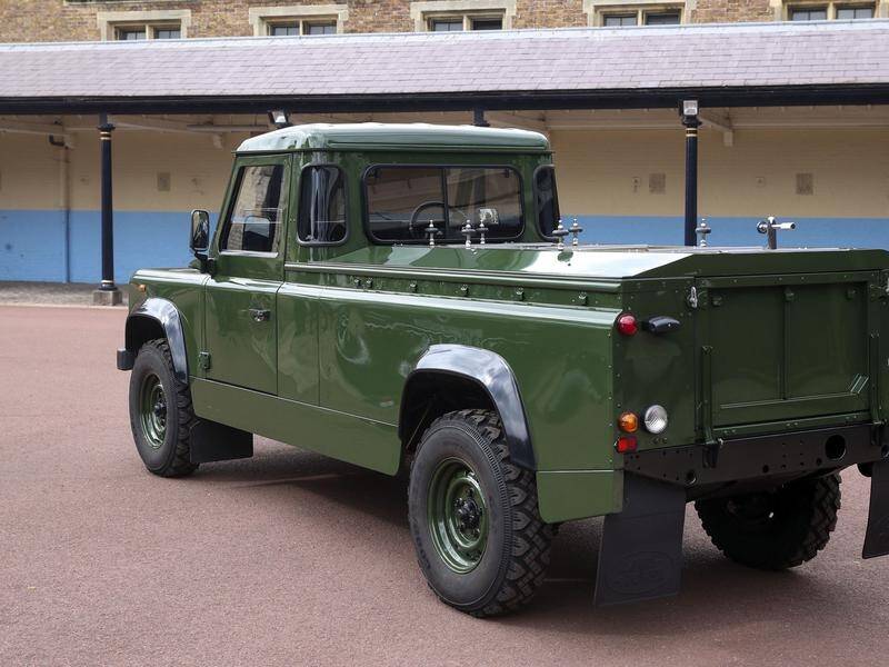 A modified Jaguar Land Rover will be used to transport the coffin of the Duke of Edinburgh.