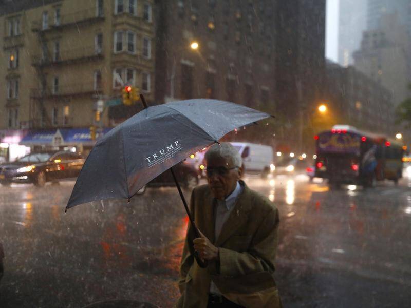 New York City reported 125km/h wind gusts on Tuesday and about 1000 lighting strikes per hour.