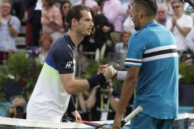 Nick Kyrgios says Andy Murray has helped him during tough times on the professional tennis circuit. (AP PHOTO)