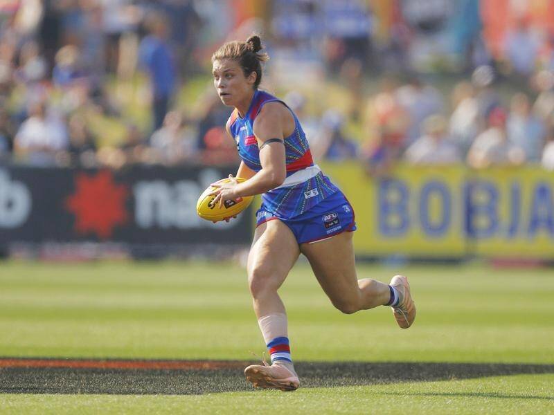 Ellie Blackburn led the Western Bulldogs to their first win of the AFLW season, beating Richmond.