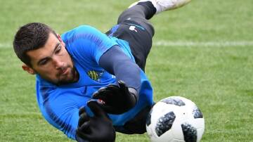 Socceroos goalkeeper Mat Ryan is joining FC Copenhagen ahead of the World Cup. (Dean Lewins/AAP PHOTOS)