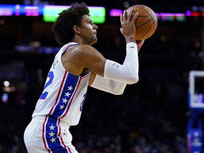 Australian Matisse Thybulle played a significant role in Philadelphia's 22-point win over Toronto. (AP PHOTO)