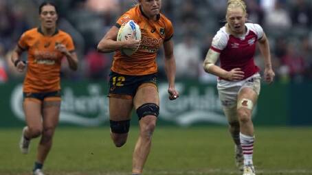 Maddison Levi has opened her sevens season with seven tries for Australia in Dubai. (AP PHOTO)