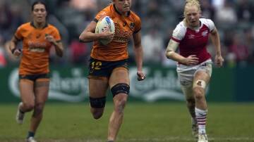 Maddison Levi has opened her sevens season with seven tries for Australia in Dubai. (AP PHOTO)