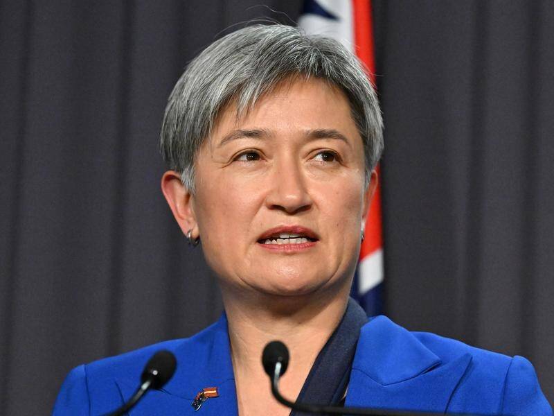 Foreign Affairs Minister Penny Wong has condemned North Korea's ballistic missile launch over Japan. (Mick Tsikas/AAP PHOTOS)