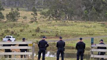 Police have searched a property in the Southern Tablelands for the bodies of a Sydney couple. (Mick Tsikas/AAP PHOTOS)