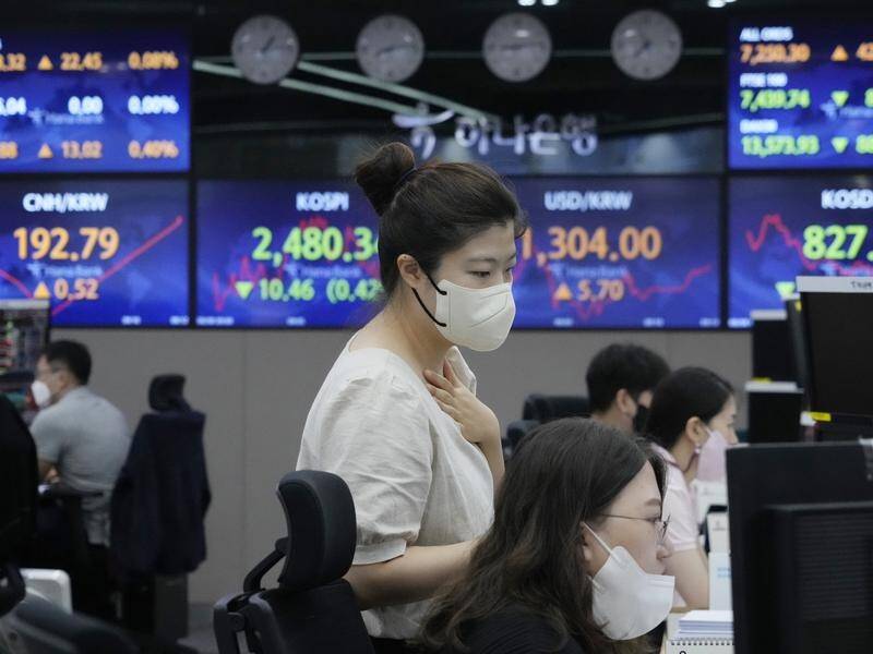 MSCI's broadest index of Asia-Pacific shares outside Japan was down 0.2 per cent in early trade. (AP PHOTO)
