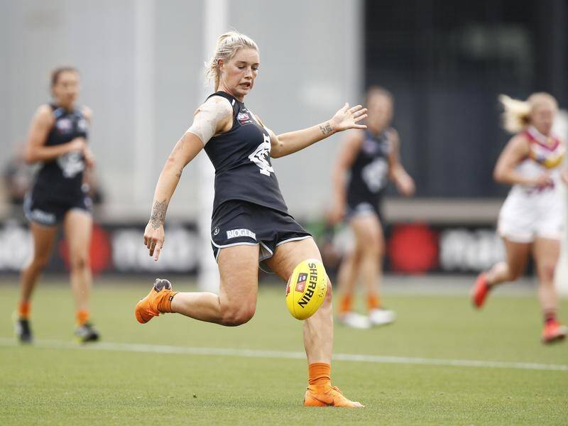 Carlton AFLW player Tayla Harris has spoken out after being targeted by online trolls.