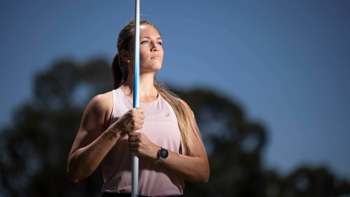 Javelin thrower Kelsey-Lee Barber is one of around 70 Australian athletes preparing for the Olympics. Picture: Sitthixay Ditthavong