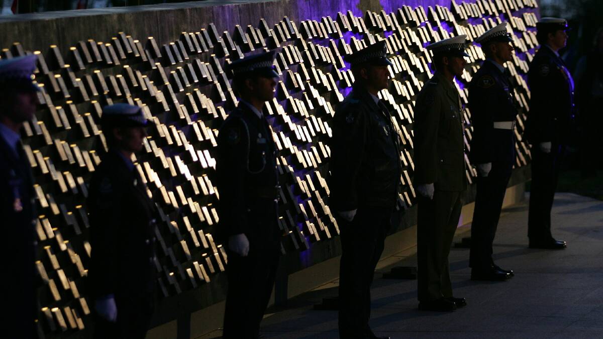 The National Police Memorial in Canberra. Picture by Andrew Sheargold 