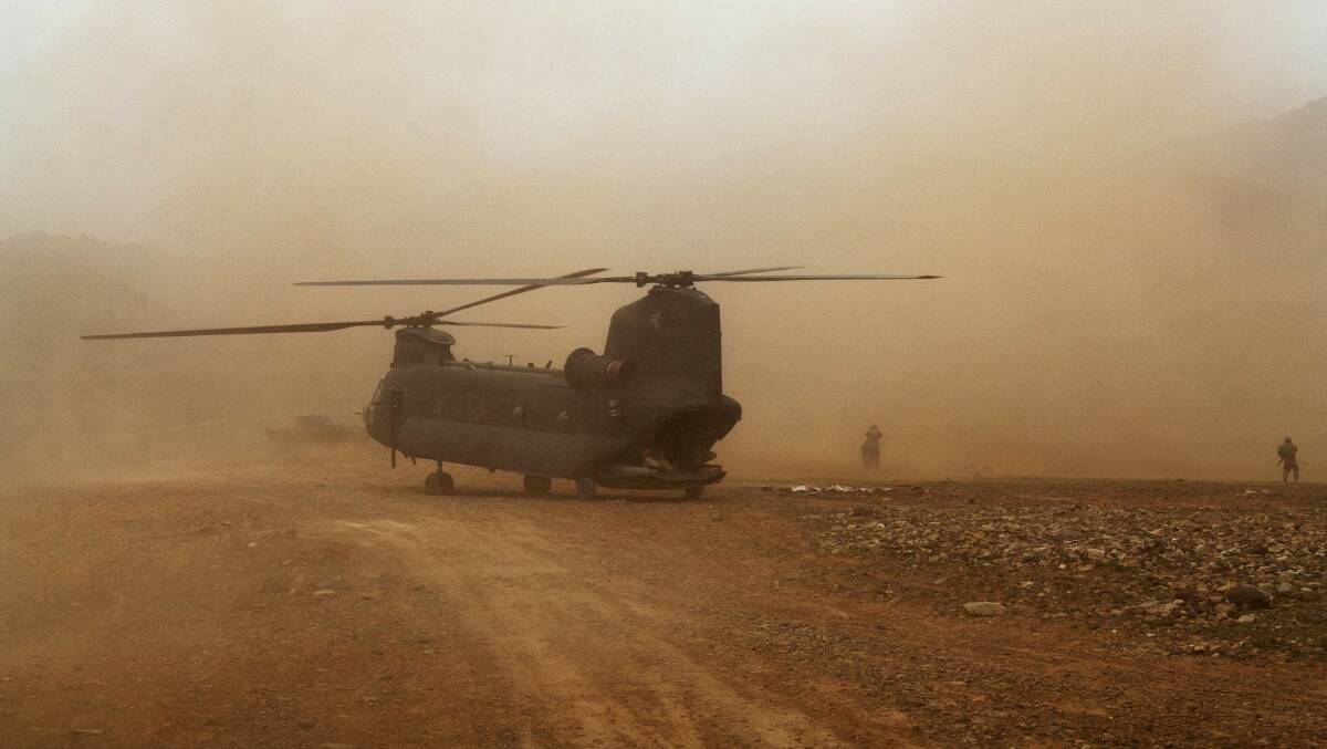 The Chinook on active service. Picture supplied