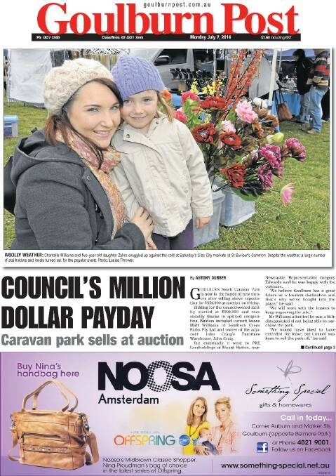 Goulburn Post front and back pages 2014 | July - September