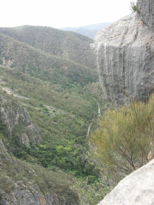 Bungonia Gorge, popular with bushwalkers and cavers.
