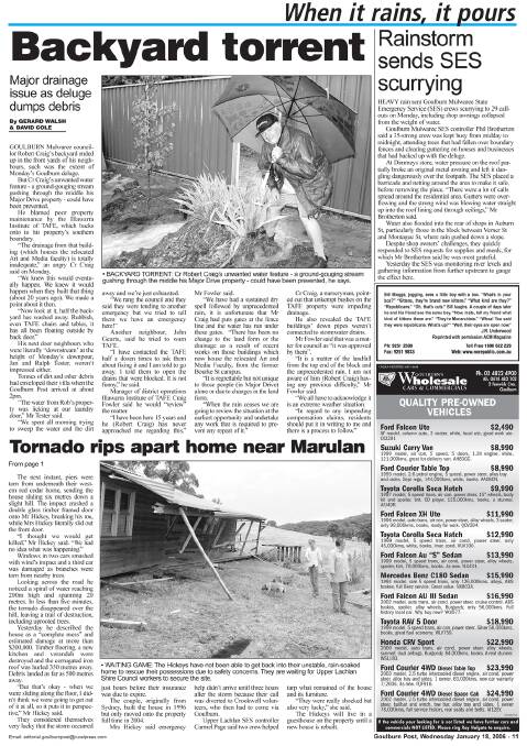 Goulburn's Big Wet, January 2006 | Special feature