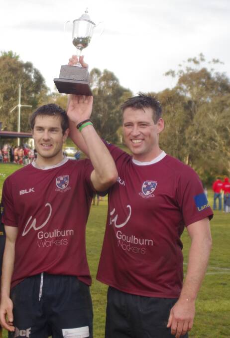 PROVEN WINNERS: Club heroes Mik Webber and Boyd Newby are hoping to lift the premiership trophy again in 2015.   