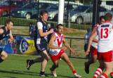 The Swans in last year's grand final against the Cootamundra Blues.