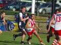 The Swans in last year's grand final against the Cootamundra Blues.
