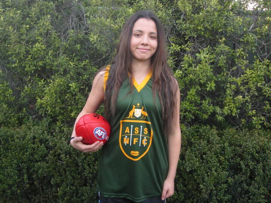 Jerrabomberra's Jess Stramandinoli made the under 16s All-Australian team after a great performance in Sydney last month playing for the ACT under 16s side. Photo: Supplied.