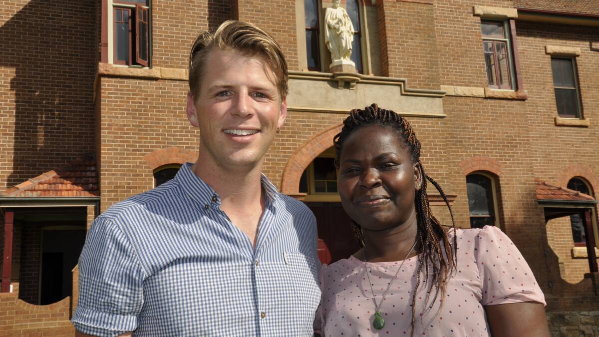 WORLD VISION: Former Ugandan child soldier Grace Arach and musician Levi McGrath at the charity’s sponsored event held at ‘Liminis’.