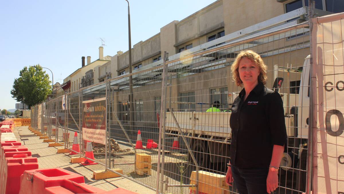  SUITES: Adrienne Griffiths on site of the Astor Suites, scheduled for April this year.