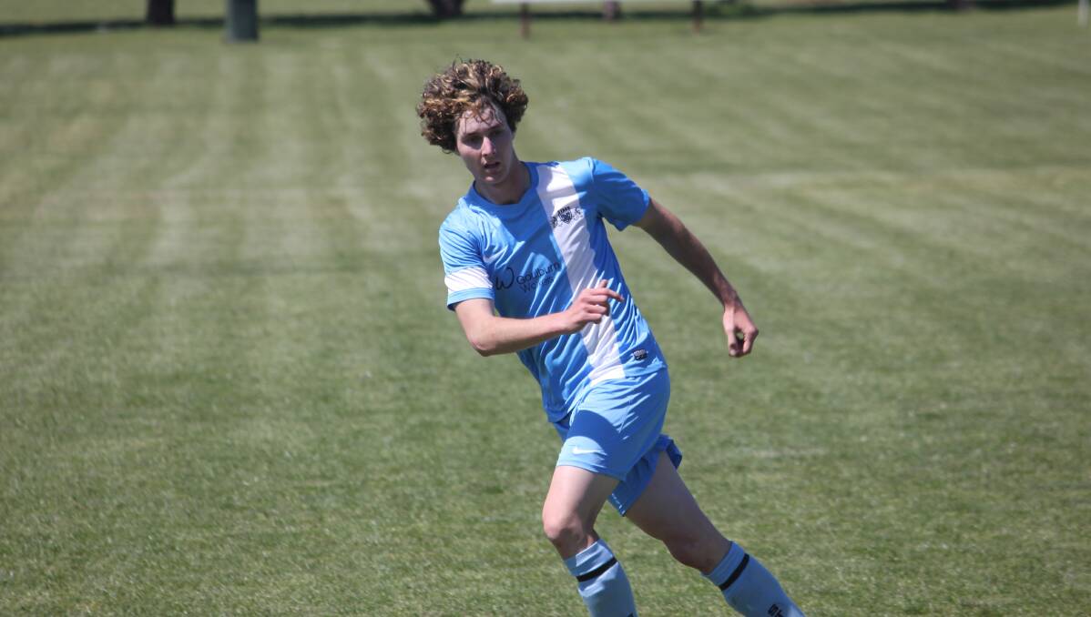 Stags U21 captain Jarrod Twaddle was vocal on the park. He scored two goals for his side. Photos: Chris Clarke.   