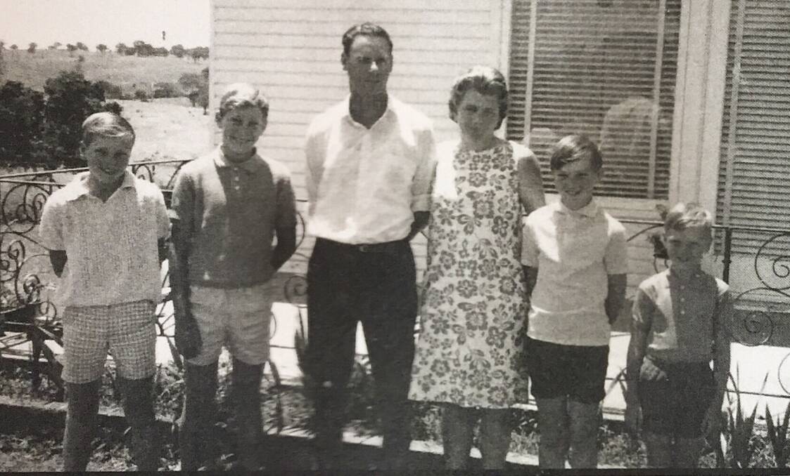 A family man: Trevor with his wife, Janet, and four children Danny, Murray, Grant and Brett.