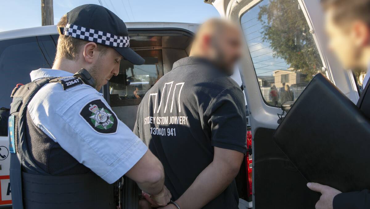 Five were arrested at four residences in the western Sydney suburbs on May 22. Photo: supplied
