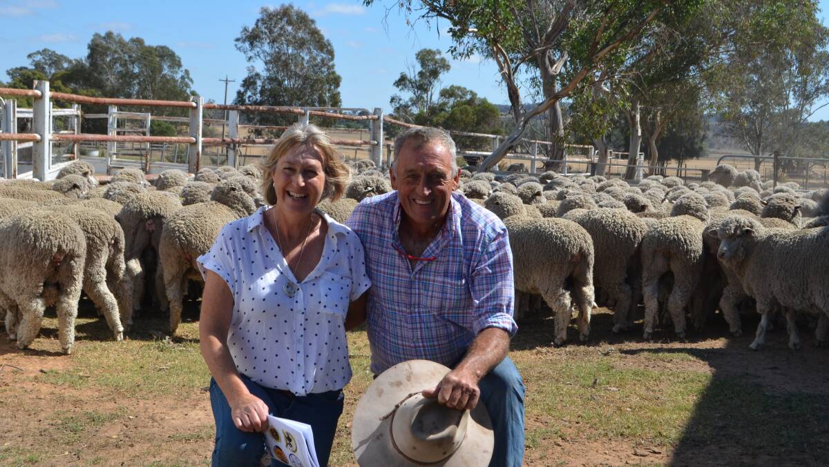 TOP OF THE FLOCK: Narelle and Bruce Nixon, Clovelly, Frogmore are named winners of the 2019 Southern Tablelands Flock Ewe Competition. Photo: Stephen Burns