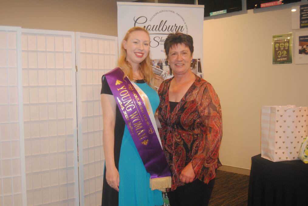 2022 Goulburn Young Woman Claire Liversidge with Goulburn AP and H Society president Jacki Waugh. Photo: Burney Wong.